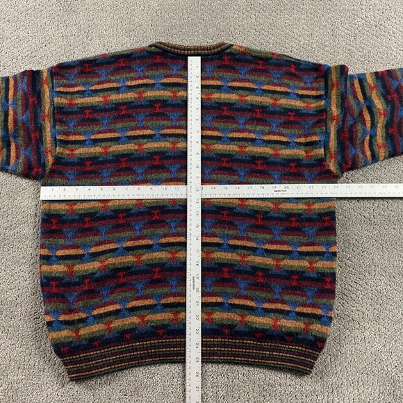 Vintage Norm Thompson Sweater Men's Large Alpaca Wool Cosby Biggie Italy 90s - Picture 6 of 8